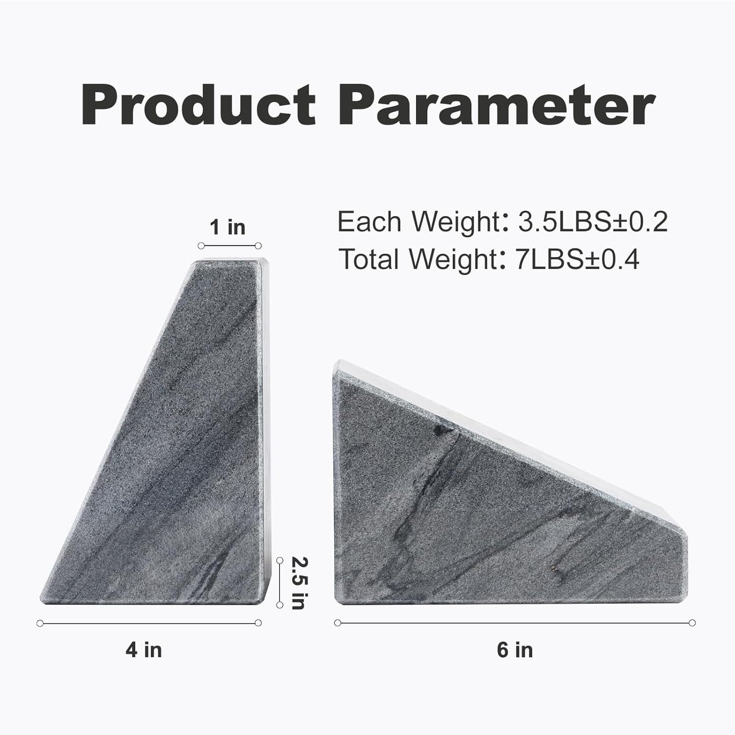 Karibiber Travertine Bookends for Heavy Books, Marble Decorative Bookends for Shelves, Heavy-Duty Stone Book Ends for Hardback Book & Cookbooks, Unique Book Stopper & Holder, Travertino Italy