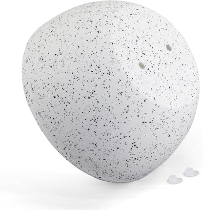 Meowell 10 inch Hanging Planters for Indoor Outdoor Plants, 2 Pack Hanging Flower Pots with Drainage Holes and Chain for Garden Porch, Plastic Hanging Baskets for House Plants, Speckled Grey