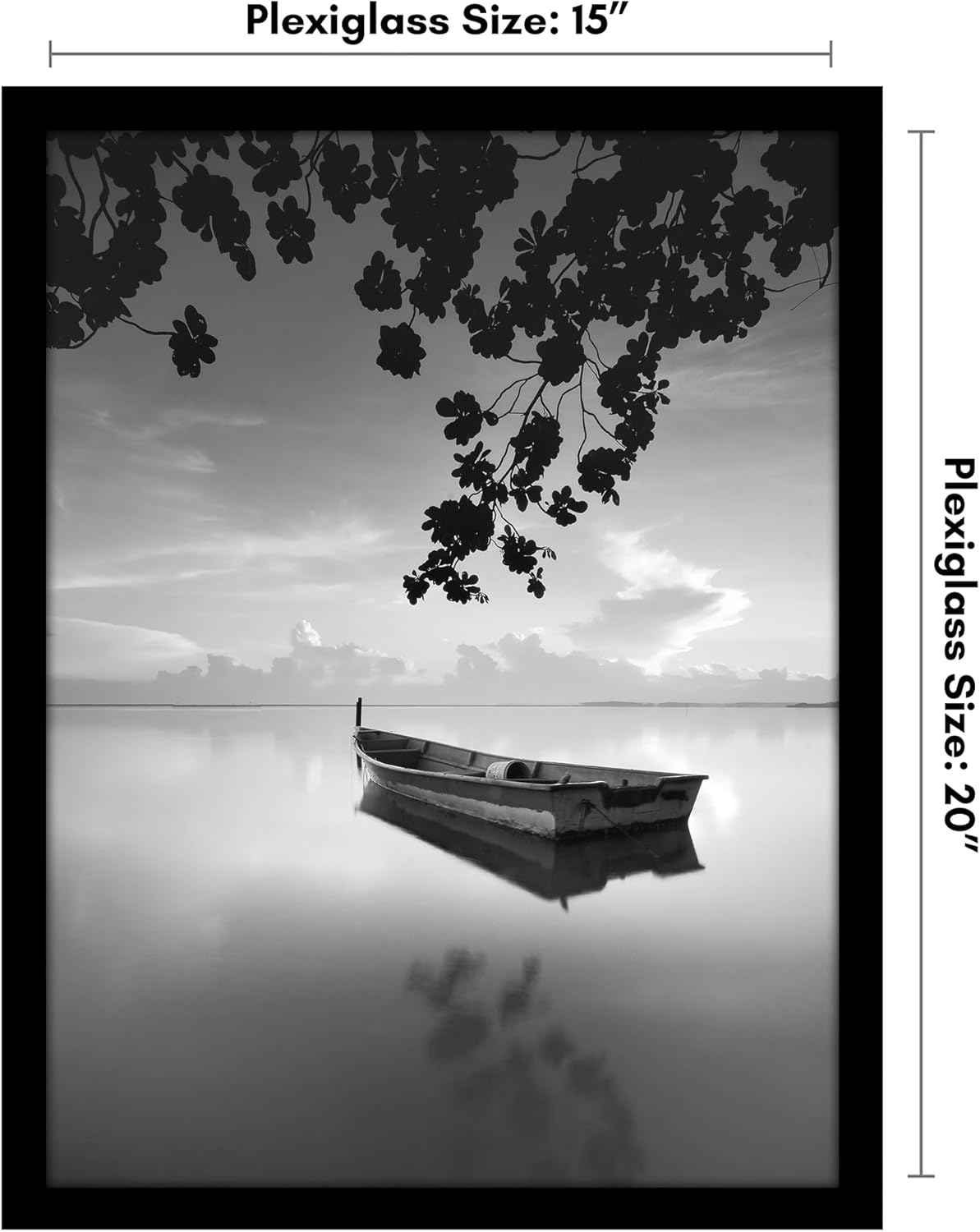 Americanflat 16x20 Picture Frame with Polished Plexiglass - Black Picture Frame - Wide Photo Frames Made of Engineered Wood for Vertical or Horizontal Wall Display - Epic Collection - Black - Colors C