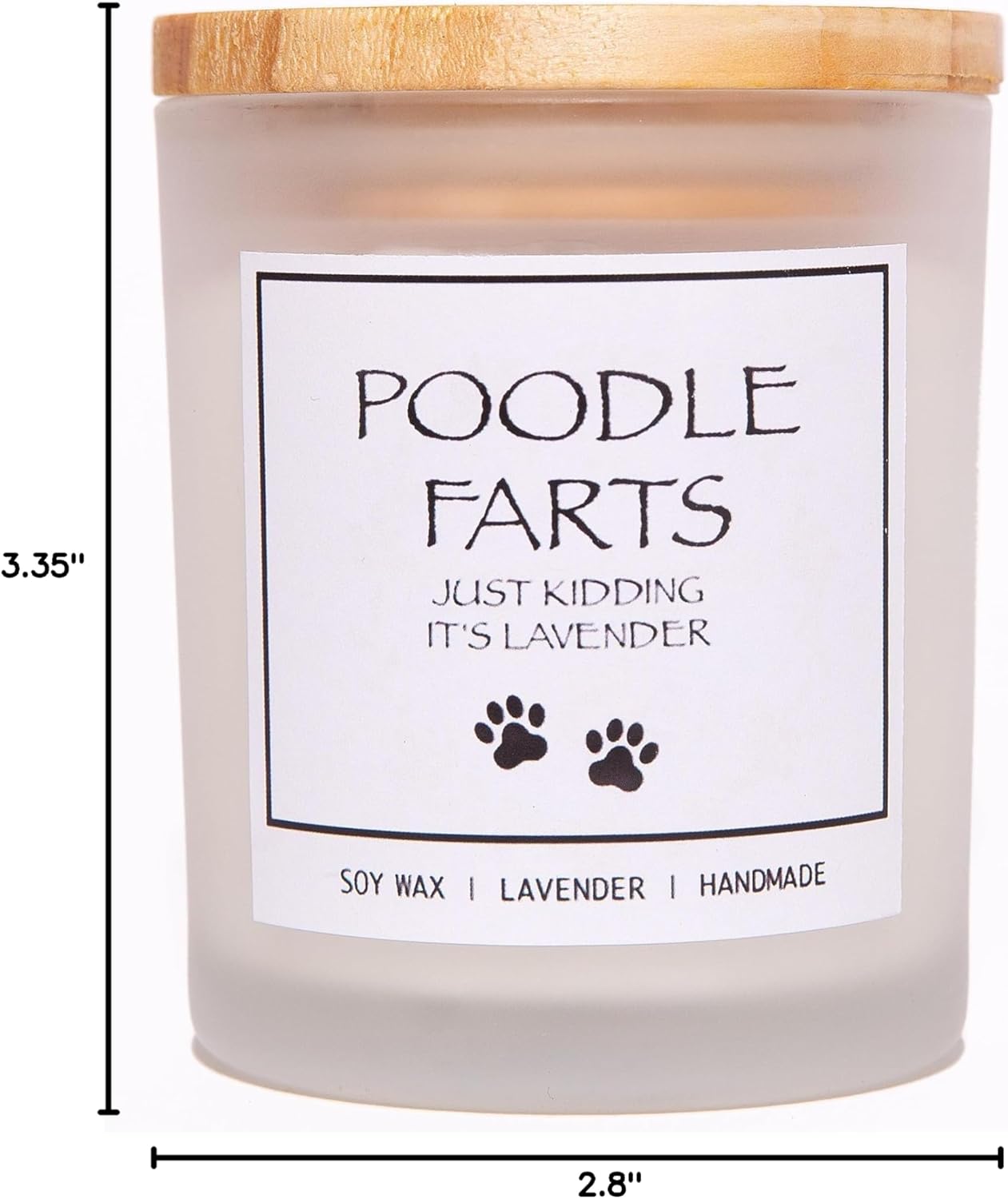 Pug Gifts & Decor, Dog Mom Gifts for Women, Dog Farts Candle, Pet Friendly Lavender Scented Candle
