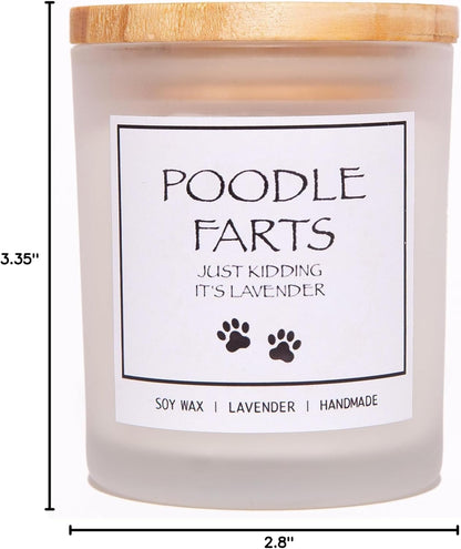 Pug Gifts & Decor, Dog Mom Gifts for Women, Dog Farts Candle, Pet Friendly Lavender Scented Candle
