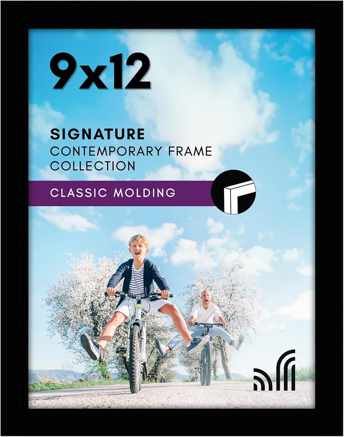 Americanflat 12x18 Poster Frame with Shatter-Resistant Glass - Signature Collection - Gallery-Style Frames Made of Engineered Wood - Photo Frame for Wall Display - Black - Colors A