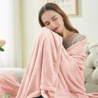 BEDELITE Fleece Blanket Black Throw Blankets for Couch & Bed, Luxury Plush Cozy Fuzzy Blanket 50x60 inches, Super Soft Warm Lightweight Throw Blanket for Travel Camping - Colors B