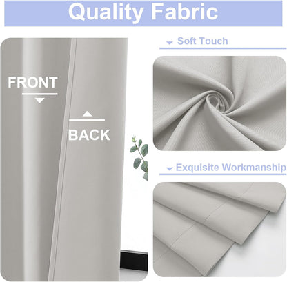 Simplebrand Ava Sage Green Blackout Curtains for Bedroom 63 Inch Length 2 Panels Set, Solid Thermal Insulated Energy Saving Rod Pocket Window Treatment Curtains Blackout Drapes, W40 x L63 Inch, Sage - Colors A