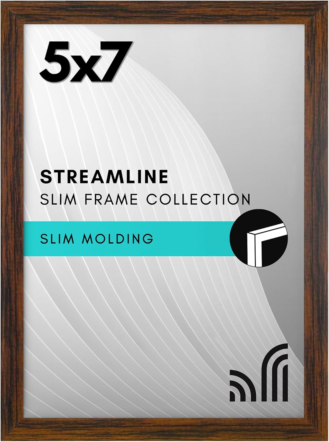 Americanflat 24x36 Poster Frame with Polished Plexiglass - Streamline Collection - Thin Border Picture Frame for Wall Display - Hanging Hardware Included - Black - Colors B