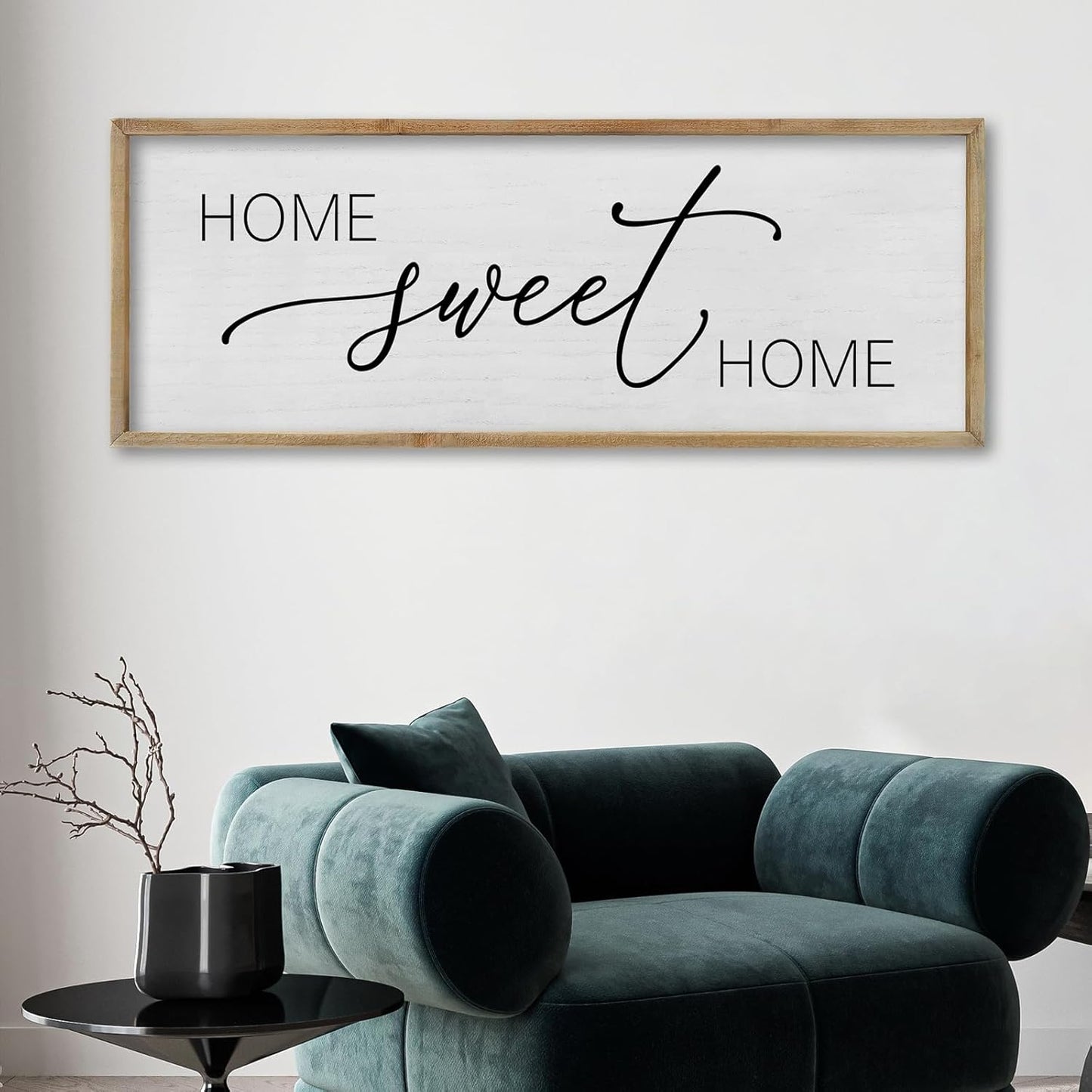 FZMHASLWW Gather Sign Wall Decor 32"×12" Large Wooden Framed for Dining Room Simple Home Kitchen Hanging Art (Wood)