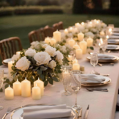 18 Pcs Ivory Pillar Candles Bulk Set，3 Different Lengths 2 x 3/4/6 Inch (6 Each)，Hurricane Candles，Dripless Unscented Smokeless，Gives You a Better Atmosphere When Organizing an Event Party.