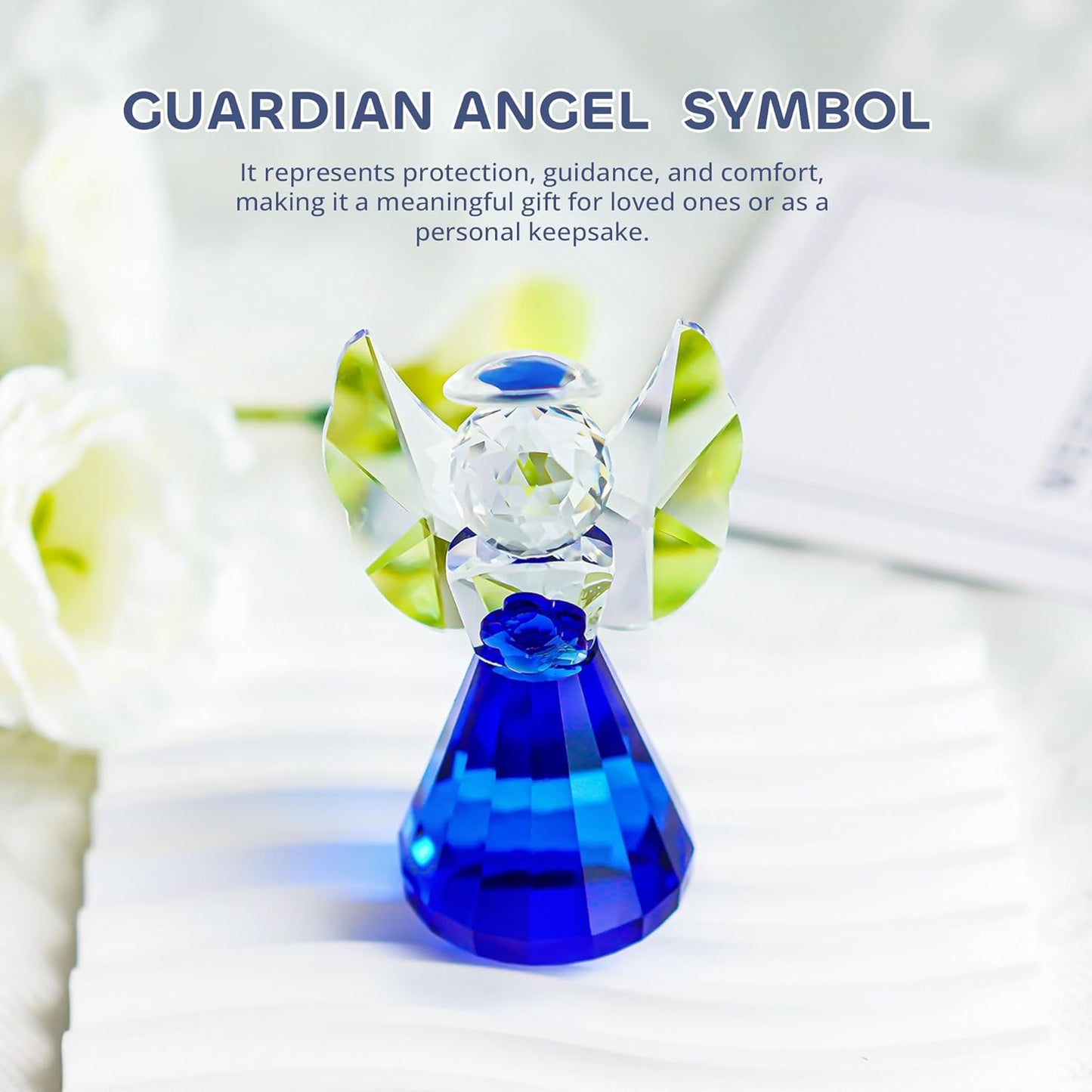 HDCRYSTALGIFTS 3.3'' Crystal Bird Figurine Collectible Art Glass Animal Figurines Table Home Decor Paperweight Valentine’s Day for Women