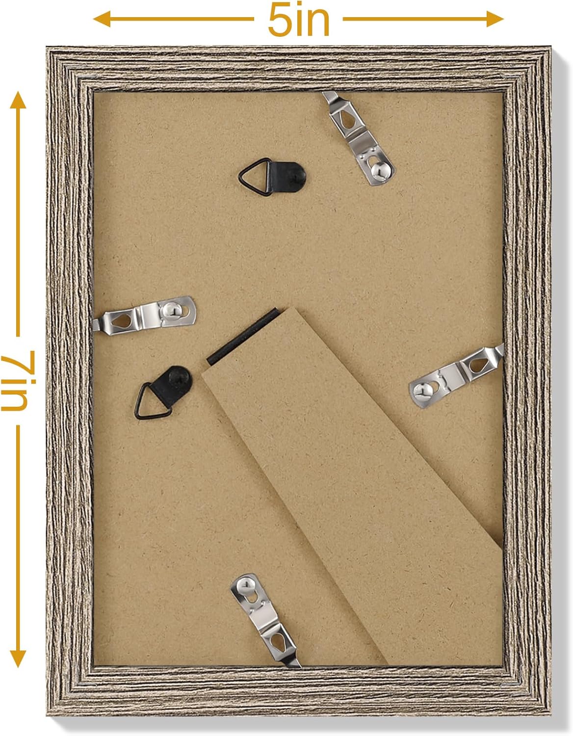 Vittanly 8x10 Picture Frames Set of 9, Shatter Resistant Plexiglass, Display 5x7 Pictures with Mat or 8x10 without Mat, Photo Frames for Wall or Tabletop, Engineered Wood, Black - Colors B