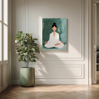 GELDSTEI Calm Zen Botanical Canvas Wall Art, White Lotus Blooming on Stones in Water Aesthetic Pictures, Yoga Spa Meditation Room Decor, Modern Spiritual Poster Prints for Zen Office Framed Set of 3, Each 12x16 Inch