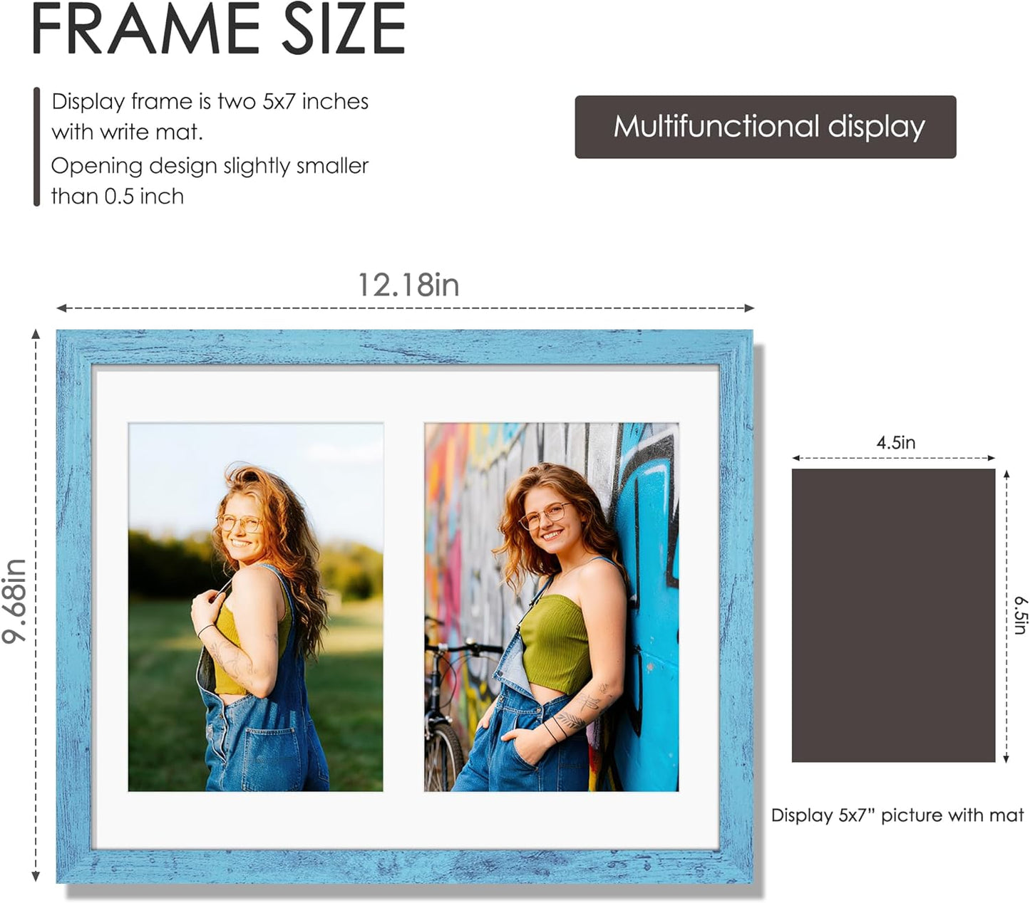 DUENPY 14x26 Collage Picture Frame 4x6 Collage Picture Frame Displays Twelve 4x6 inch Photos Available Horizontal Wall Mounting Display and Vertical Black - Colors B