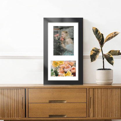DUENPY 14x26 Collage Picture Frame 4x6 Collage Picture Frame Displays Twelve 4x6 inch Photos Available Horizontal Wall Mounting Display and Vertical Black - Colors B