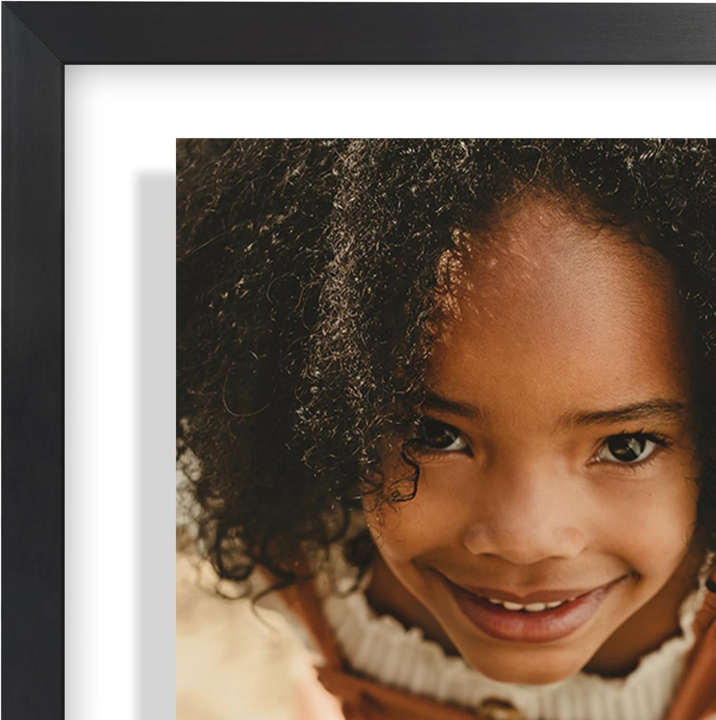 Americanflat Aluminum 11x14 Floating Picture Frame with Shatter-Resistant Glass - Use as 8x10 Picture Frame or Display 11x14 Photo - Signature Float Collection - Photo Frames for Wall Display - Black
