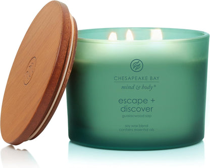 Chesapeake Bay Candle PT40886 Scented Candle Awaken + Invigorate (Lemongrass Eucalyptus) Medium Green Home Décor