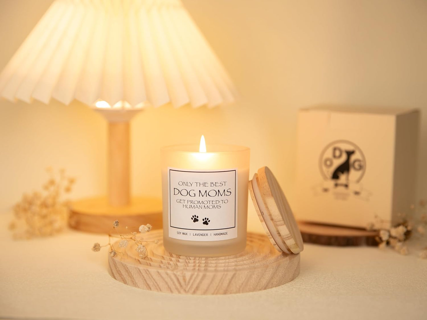 Pug Gifts & Decor, Dog Mom Gifts for Women, Dog Farts Candle, Pet Friendly Lavender Scented Candle