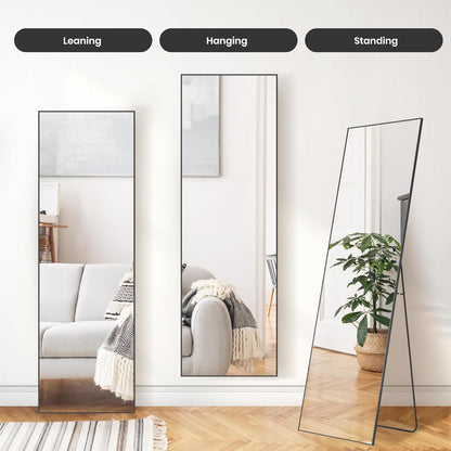 Simple Deluxe Arched Full Length Mirror, 71"x26"Large Floor Mirrors, for Wall Door Bedroom Bathroom Living Room (Gold)