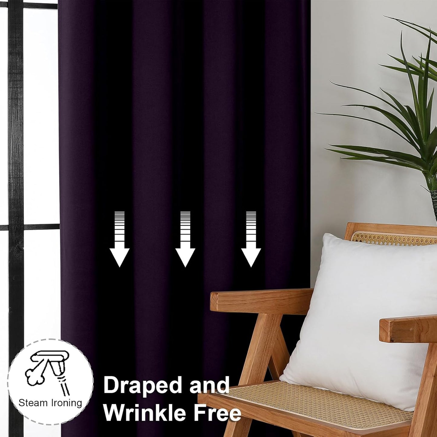 Simplebrand Ava Sage Green Blackout Curtains for Bedroom 63 Inch Length 2 Panels Set, Solid Thermal Insulated Energy Saving Rod Pocket Window Treatment Curtains Blackout Drapes, W40 x L63 Inch, Sage - Colors B