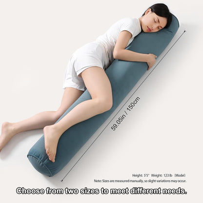 Body Pillow for Adults,Long Round Pillow,Big Cylindrical Pillow,Large Full Bolster Pillows for Side Sleepers (Steel Gray, 47.24"*7.87")