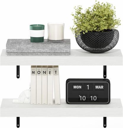 Furinno Rossi 5-Tier Wall Mount Floating Radial Corner Shelf, White