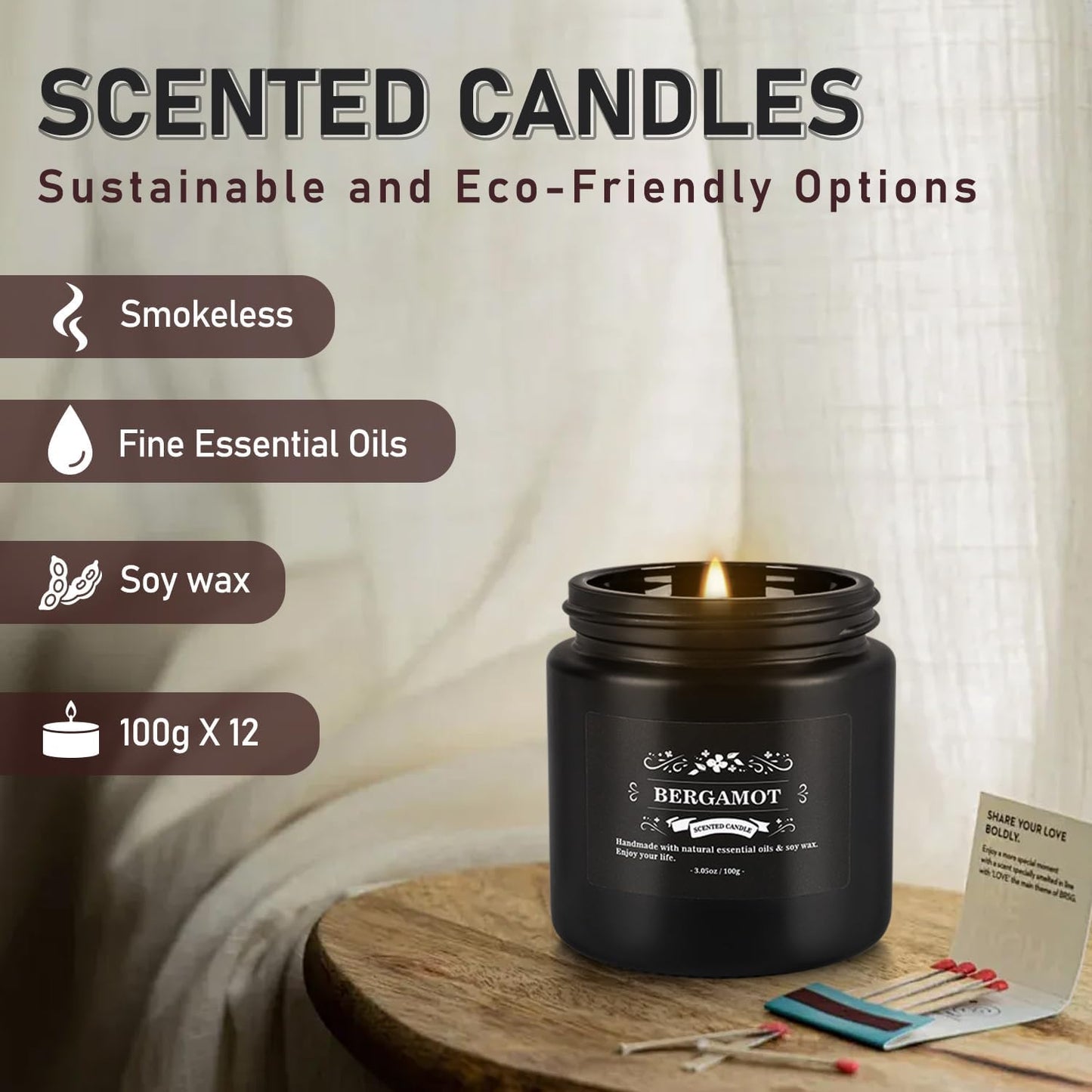 Howemon 24 Pack Scented Candles Set for Home, Relaxing Stress Relief, Aromatherapy - Natural Soy Wax and Fragrance - Gifts for Women, Mom, Best Friend, Wife, Birthday