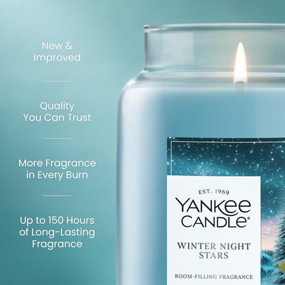 Yankee Candle Balsam & Cedar, Scented Candle, 22oz Large Jar with up to 150 Hour Burn Time, Giftable