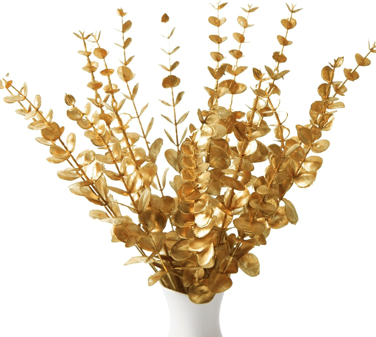 18pcs Eucalyptus Stems Greenery Stems Fake Leaves Artificial Flowers Bouquet Faux Branches Centerpiece Flores Plants for Home Party Decor Wedding Decoration