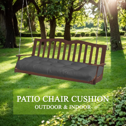 MTMR Outdoor Bench Cushion-44X19 Water-Repellent Tufted Porch Swing Cushions with High Elasticity PP Cotton and Ties Fade-Resistant Patio Outdoor Chair Cushion for Bench Furniture, Indoor Seat Cushion
