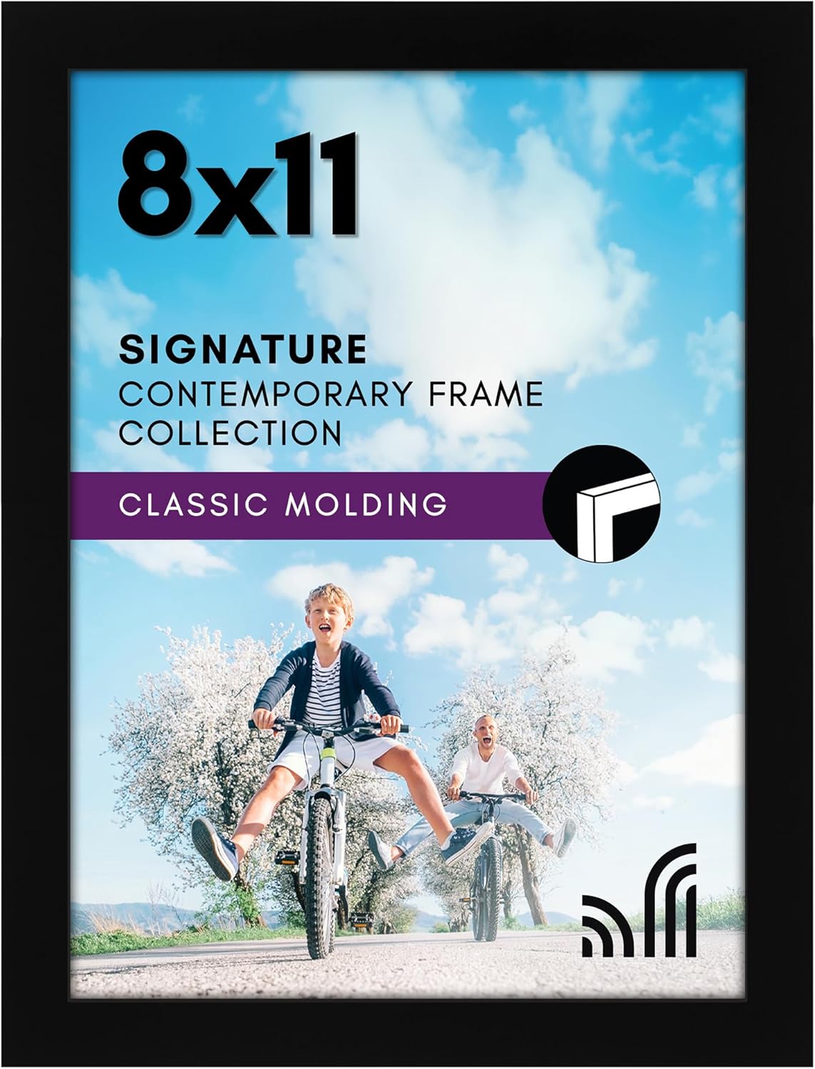 Americanflat 12x18 Poster Frame with Shatter-Resistant Glass - Signature Collection - Gallery-Style Frames Made of Engineered Wood - Photo Frame for Wall Display - Black - Colors C
