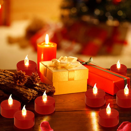 Nancia 100PACK Flameless LED Tea Lights Candles, Realistic and Bright Flickering Long Lasting 200Hours Battery-Powered, Ideal Party, Wedding, Birthday, Gifts Home Decoration Warm Yellow