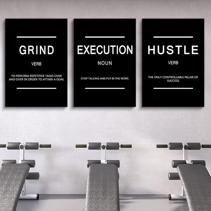 Inspirational Canvas Painting Wall Art -EPHANY ART,Mindset Quotes Prints, Success Framed Entrepreneur Poster Positive Quotes Wall Poster for Home Office Workplace (M-3pcs,12x16inchx3pcs)
