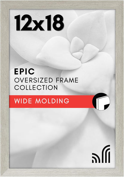 Americanflat 16x20 Picture Frame with Polished Plexiglass - Black Picture Frame - Wide Photo Frames Made of Engineered Wood for Vertical or Horizontal Wall Display - Epic Collection - Black - Colors B