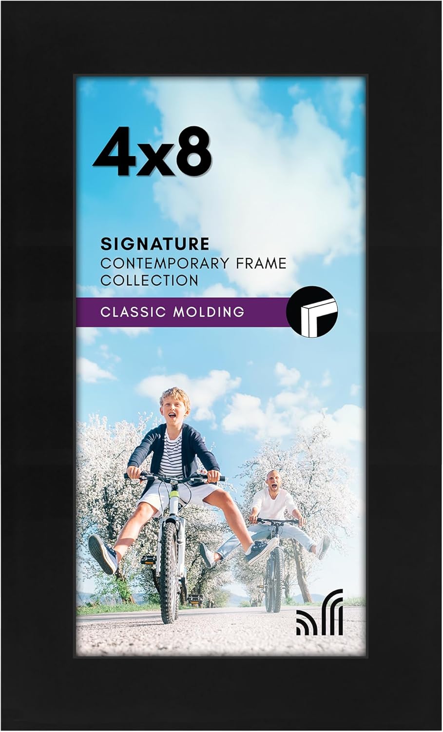 Americanflat 12x18 Poster Frame with Shatter-Resistant Glass - Signature Collection - Gallery-Style Frames Made of Engineered Wood - Photo Frame for Wall Display - Black - Colors B