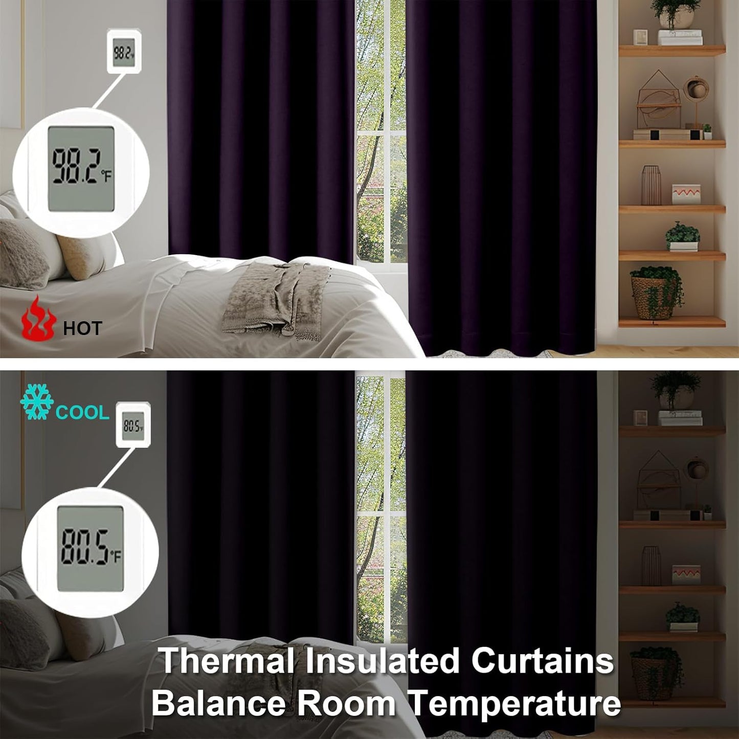 Simplebrand Ava Sage Green Blackout Curtains for Bedroom 63 Inch Length 2 Panels Set, Solid Thermal Insulated Energy Saving Rod Pocket Window Treatment Curtains Blackout Drapes, W40 x L63 Inch, Sage - Colors B