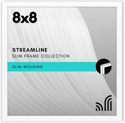 Americanflat 24x36 Poster Frame with Polished Plexiglass - Streamline Collection - Thin Border Picture Frame for Wall Display - Hanging Hardware Included - Black - Colors A