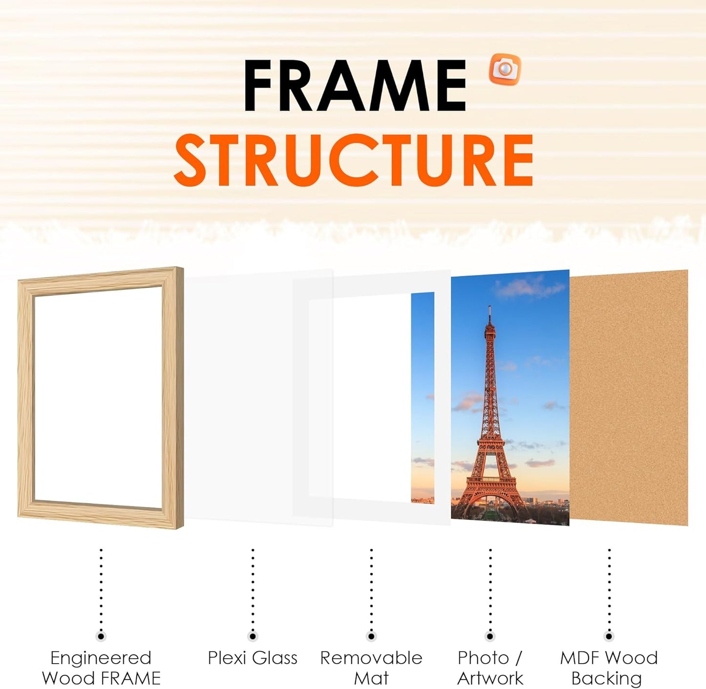 FIXSMITH 10 Pack Picture Frames Collage Wall Decor for Mounting or Tabletop Display, Gallery Wall Frame Set with Two 8x10 Black Frames, Four 5x7 Frames and Four 4x6 Frames, Multi-Pack Photo Frame Set