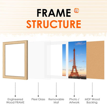 FIXSMITH 10 Pack Picture Frames Collage Wall Decor for Mounting or Tabletop Display, Gallery Wall Frame Set with Two 8x10 Black Frames, Four 5x7 Frames and Four 4x6 Frames, Multi-Pack Photo Frame Set