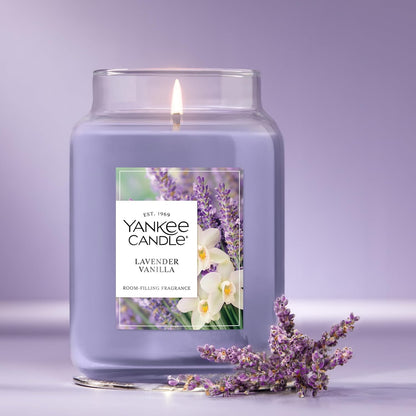 Yankee Candle Lilac Blossoms Scented Candle, 22oz Large Jar with up to 150 Hour Burn Time, Giftable, Birthdays