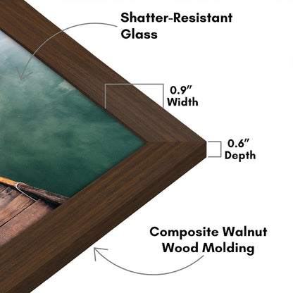 Americanflat 12x18 Poster Frame with Shatter-Resistant Glass - Signature Collection - Gallery-Style Frames Made of Engineered Wood - Photo Frame for Wall Display - Black - Colors B