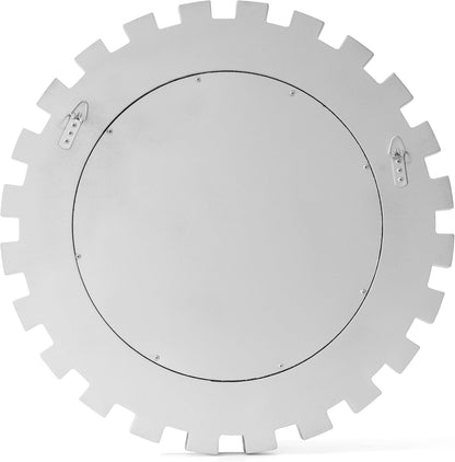 SHYFOY 23.6" Gold Sunburst Wall Mirror, Round Beveled Decorative Mirror with Layered Metal Frame, Glam Luxury Accent Wall Mirror for Living Room, Entryway & Bedroom