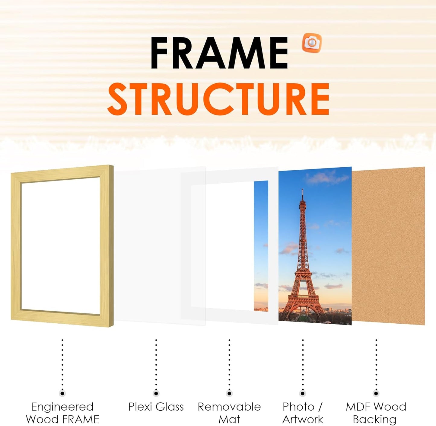 FIXSMITH 10 Pack Picture Frames Collage Wall Decor for Mounting or Tabletop Display, Gallery Wall Frame Set with Two 8x10 Black Frames, Four 5x7 Frames and Four 4x6 Frames, Multi-Pack Photo Frame Set