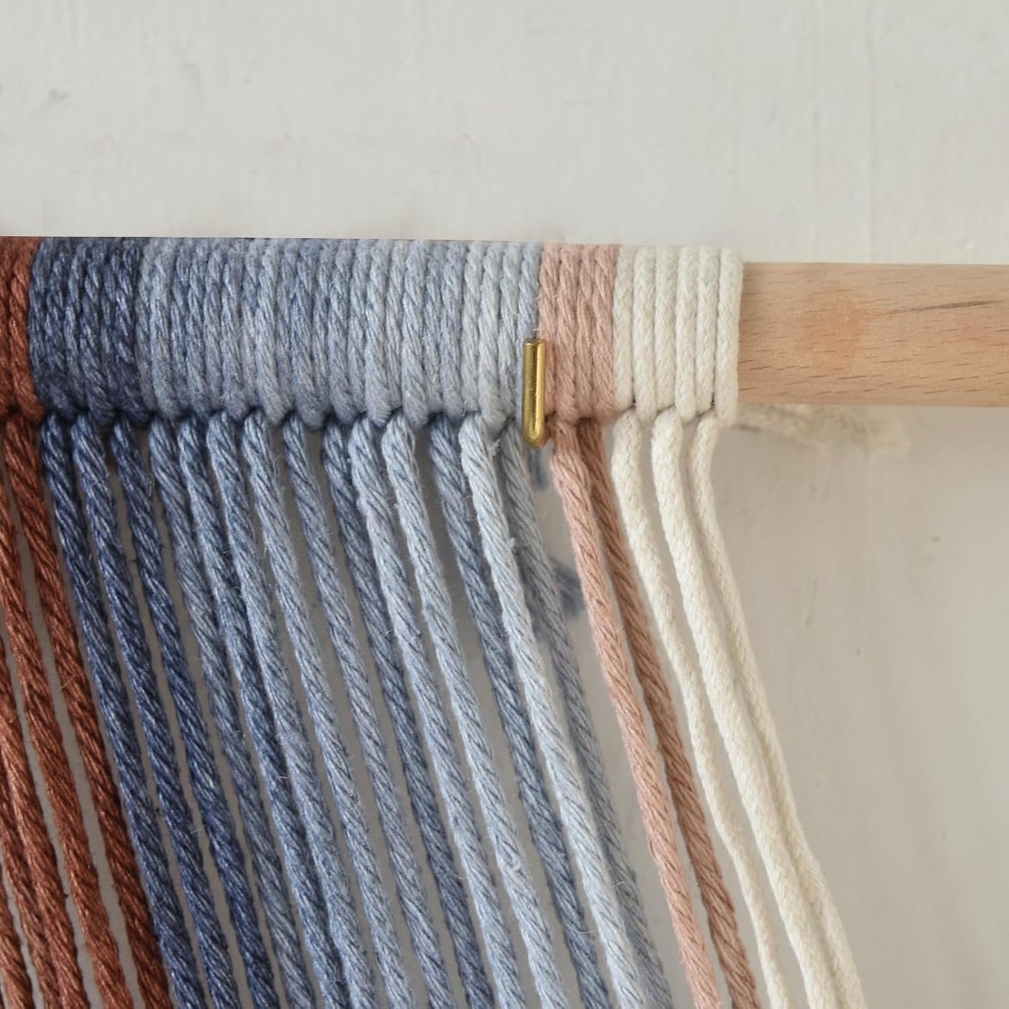 Flber Macrame Wall Hanging Boho Wall Decor Tapestry Dip Dyed Ombre Moss Green Handmade Wall Art Woven Cotton Rope Backdrop with for Bedroom Living Room, 57" W x 39" L