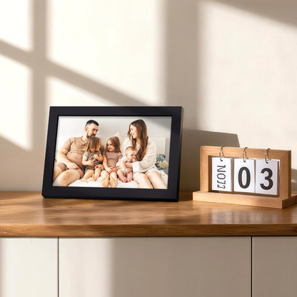upsimples 8x10 Picture Frame, Display Pictures 5x7 with Mat or 8x10 Without Mat, Wall Hanging Photo Frame, Black, 1 Pack - Colors B