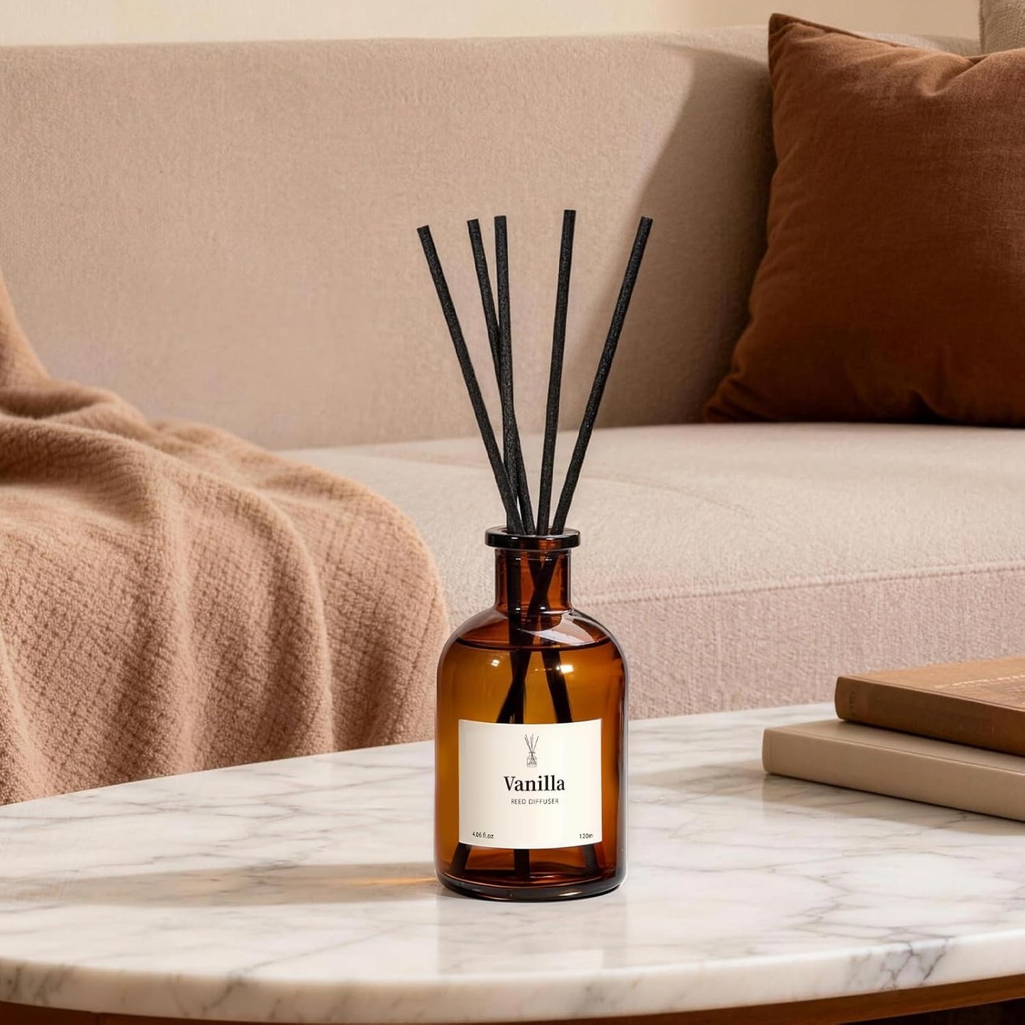 Reed Diffuser Set, 8.12 fl.oz Eucalyptus Scented Diffuser with Sticks, Up to 120 Days, Home Fragrance Reed Diffuser for Bathroom Shelf Decor & Room Freshener, 2 Pack
