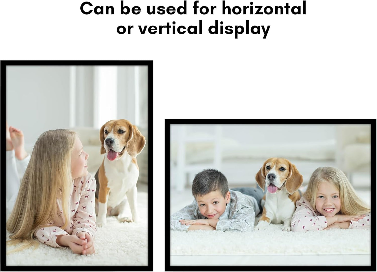 Americanflat 24x36 Poster Frame with Polished Plexiglass - Streamline Collection - Thin Border Picture Frame for Wall Display - Hanging Hardware Included - Black - Colors A