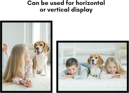 Americanflat 24x36 Poster Frame with Polished Plexiglass - Streamline Collection - Thin Border Picture Frame for Wall Display - Hanging Hardware Included - Black - Colors A