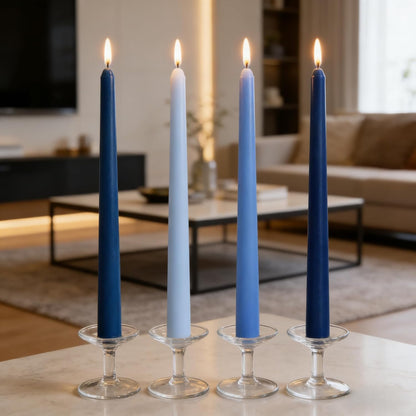 12-Pack Earth Tone Taper Candles, 10 Inch Unscented Dripless Candlesticks, Long-Lasting Burn Time of 7-8 Hours, Perfect for Fall Harvest Halloween Thanksgiving Dinners Parties and Home Décor