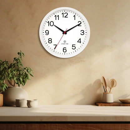 AKCISOT Wall Clock, Modern Small Wall Clocks Battery Operated 8 Inch, Silent Non-Ticking Analog Classic for Office, Home, Bathroom, Kitchen, Bedroom, School(Black)