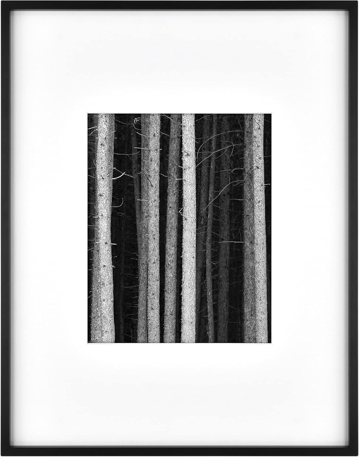 MCS Master & Co. Foundry Metal 18x18 Matted Picture Frame with 8x8 Photo Display, Black Vertical & Horizontal Wall Hanging Frame for Photos & Artwork (1-Pack)