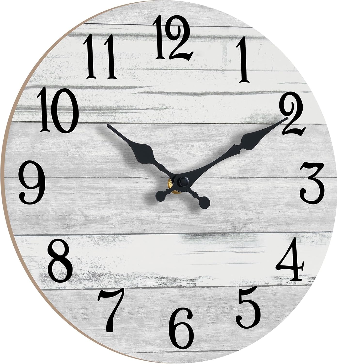 KECYET Wall Clock Battery Operated 8 Inch Silent Non Ticking Coastal Design Country Rustic Retro Decorative for Bathroom Kitchen Living Room Bedroom
