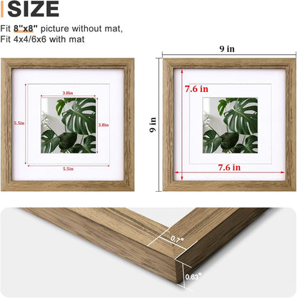 Egofine 12x16 Picture Frame Black, Covered by Plexiglass Made of Solid Wood, Display Pictures 9x12 and 11x14 with Mat or 12x16 Without Mat, for Wall Mounting Photo Frame - Colors A